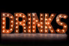 Steel Marquee Letter Drinks High-End Custom Zinc Metal Marquee Light Marquee Sign