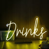 Drinks Yellow Neon Sign