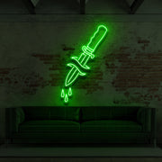 Dripping Dagger For Tattoo Studio Neon Sign