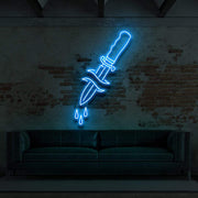 Dripping Dagger For Tattoo Studio Neon Sign