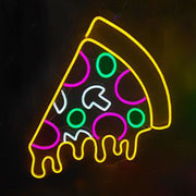 Dripping Pizza Slice Neon Sign