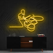 Drummer Line Art Neon Sign