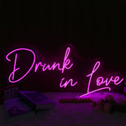 Drunk In Love Dark Purple Neon Sign