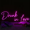 Drunk In Love Dark Purple Neon Sign