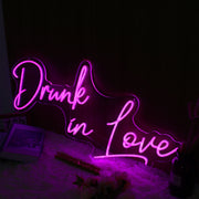 Drunk In Love Dark Purple Neon Sign