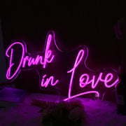 Drunk In Love Dark Purple Neon Sign