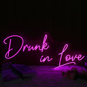 Drunk In Love Dark Purple Neon Sign