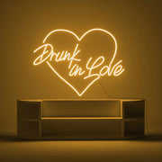 Drunk In Love With Heart Neon Sign