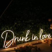 Drunk In Love Yellow Custom Neon Sign