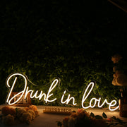 Drunk In Love Yellow Custom Neon Sign