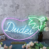 Dudes Eggplant Custom Neon sign