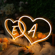 E And A Neon Sign