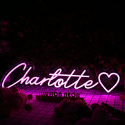 Charlotte Purple Neon Sign