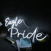 Eagle Pride White Neon Sign