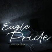 Eagle Pride White Neon Sign