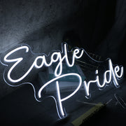 Eagle Pride White Neon Sign