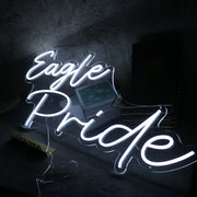 Eagle Pride White Neon Sign