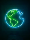 Earth Planet Neon Sign