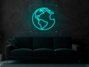 Earth Planet Neon Sign