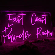 East Coast Pouder Room Pink Neon Sign