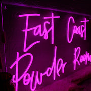 East Coast Pouder Room Pink Neon Sign