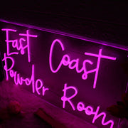 East Coast Pouder Room Pink Neon Sign