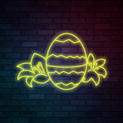 Easter Flowers And Easter Eggs Neon Sign