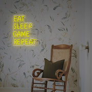 Eat Sleep Game Repeat LED Neon Sign