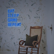 Eat Sleep Game Repeat LED Neon Sign