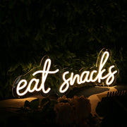 Eat snacks Yellow Neon Sign