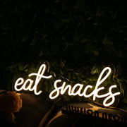 Eat snacks Yellow Neon Sign