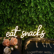 Eat snacks Yellow Neon Sign