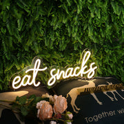 Eat snacks Yellow Neon Sign