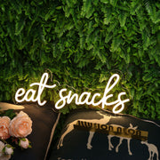 Eat snacks Yellow Neon Sign