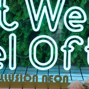 Eat Well Travel Often Blue Neon Sign