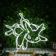 Eevee White Neon Sign