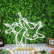 Eevee White Neon Sign