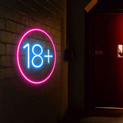 Eighteen Plus Neon Sign