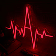 Electrocardiogram Red Neon Sign