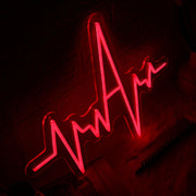 Electrocardiogram Red Neon Sign