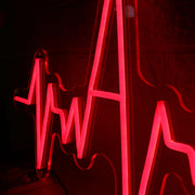 Electrocardiogram Red Neon Sign