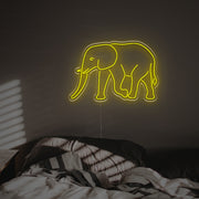 Elephant Outline LED Neon Sign