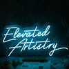 Elevated Artistry Blue Neon Sign