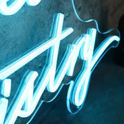 Elevated Artistry Blue Neon Sign