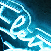 Elevated Artistry Blue Neon Sign