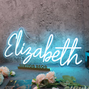 Elisabeth Blue Neon Sign