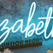 Elisabeth Blue Neon Sign