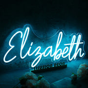 Elisabeth Blue Neon Sign