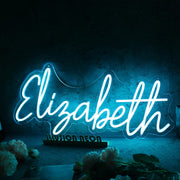 Elisabeth Blue Neon Sign