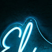 Elisabeth Blue Neon Sign